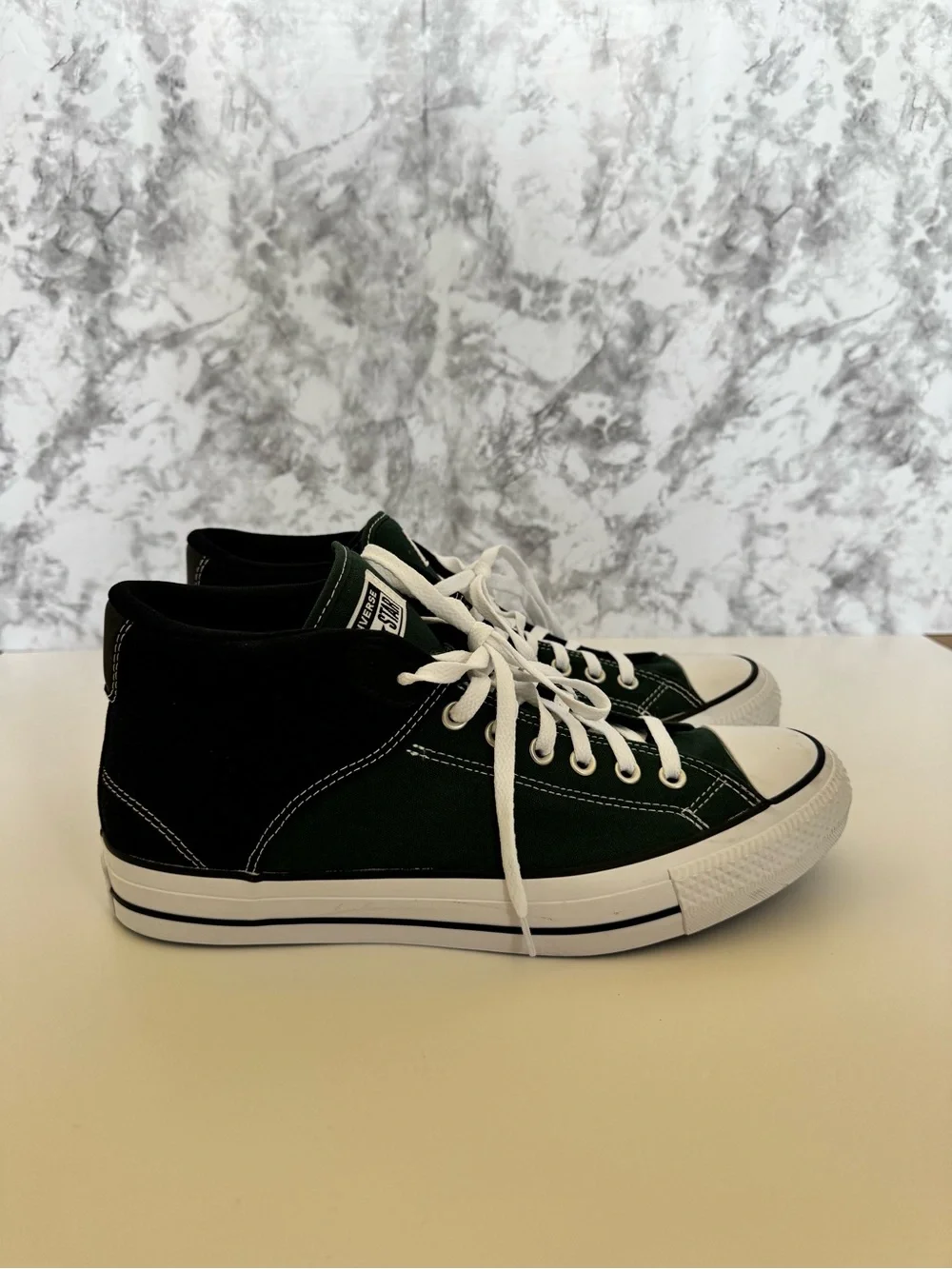 Converse High Top Sneakers - Green, Black & White - Picture 5 of 12